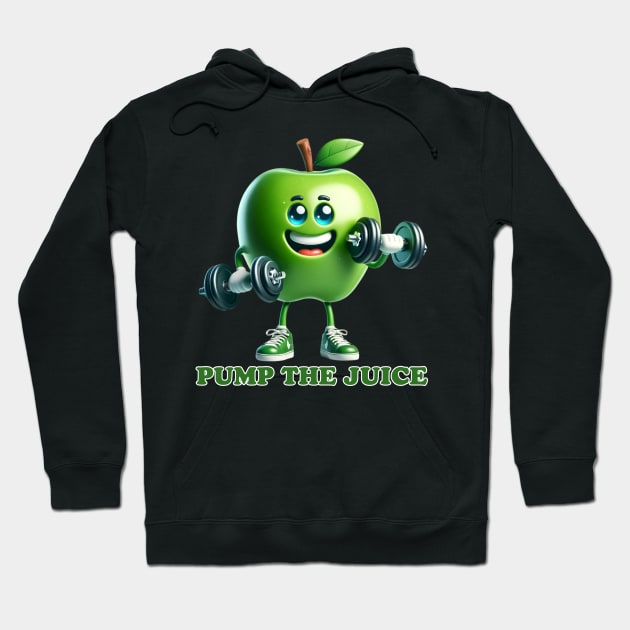 Apple Athlete: Fresh Fitness Enthusiast Hoodie by vk09design